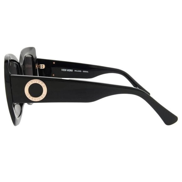 New Authentic Vedi Vero Grey Square Ladies Sunglasses VVA01/BLK55-24-145 VVA01/B - Picture 5 of 6